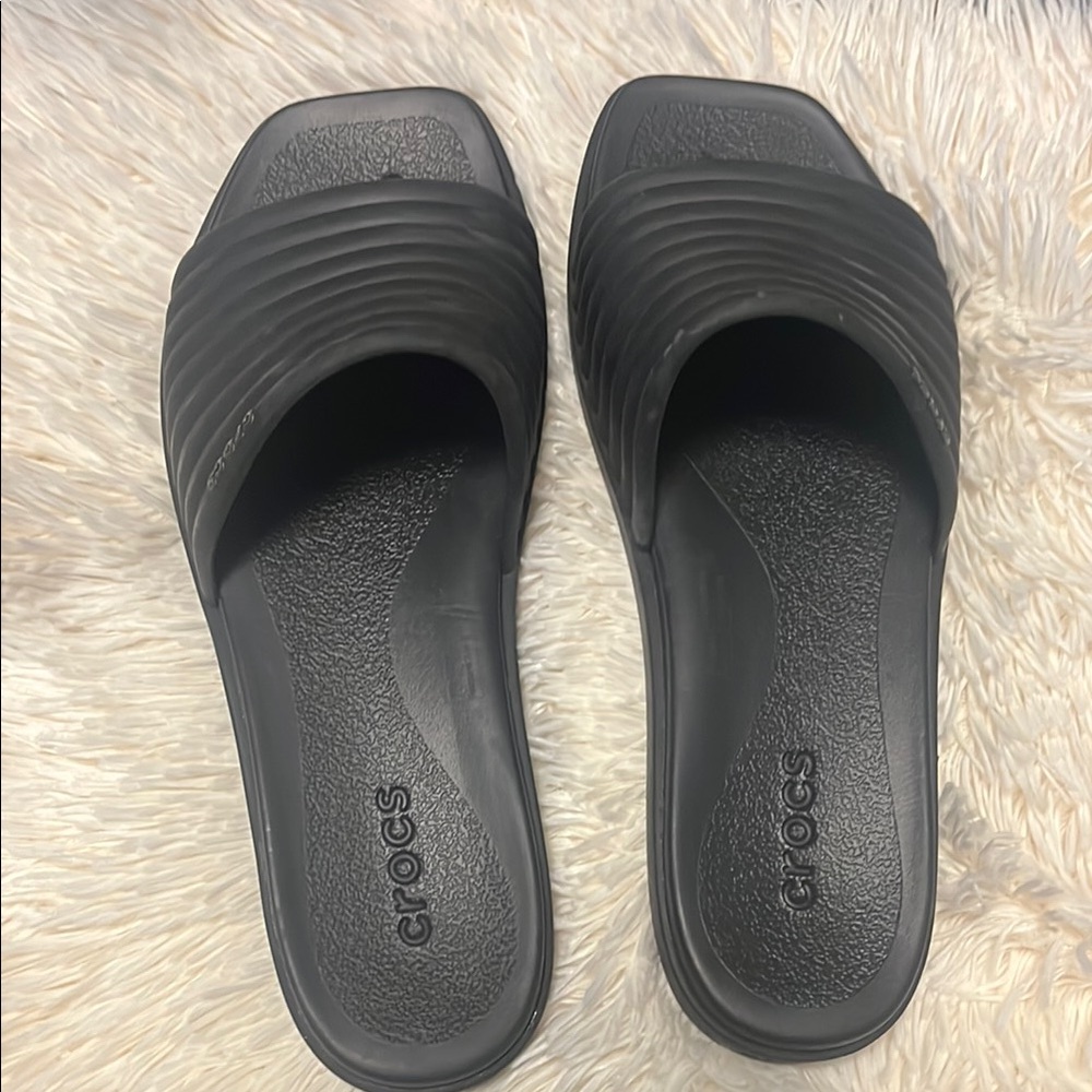 Crocs Women's Black Slide Sandals